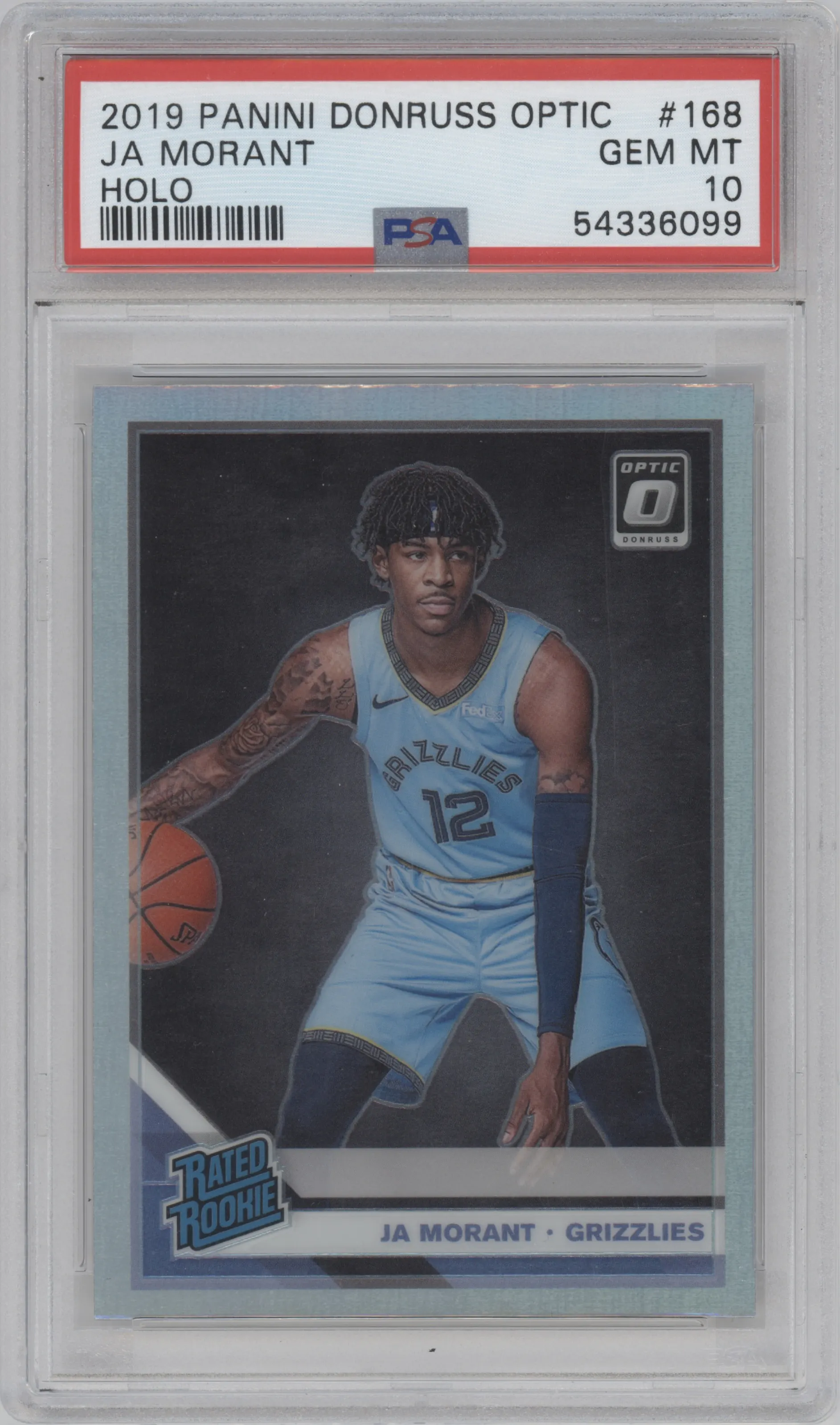 2019 Panini Donruss Optic Rated Rookie Ja Morant Holo PSA 10