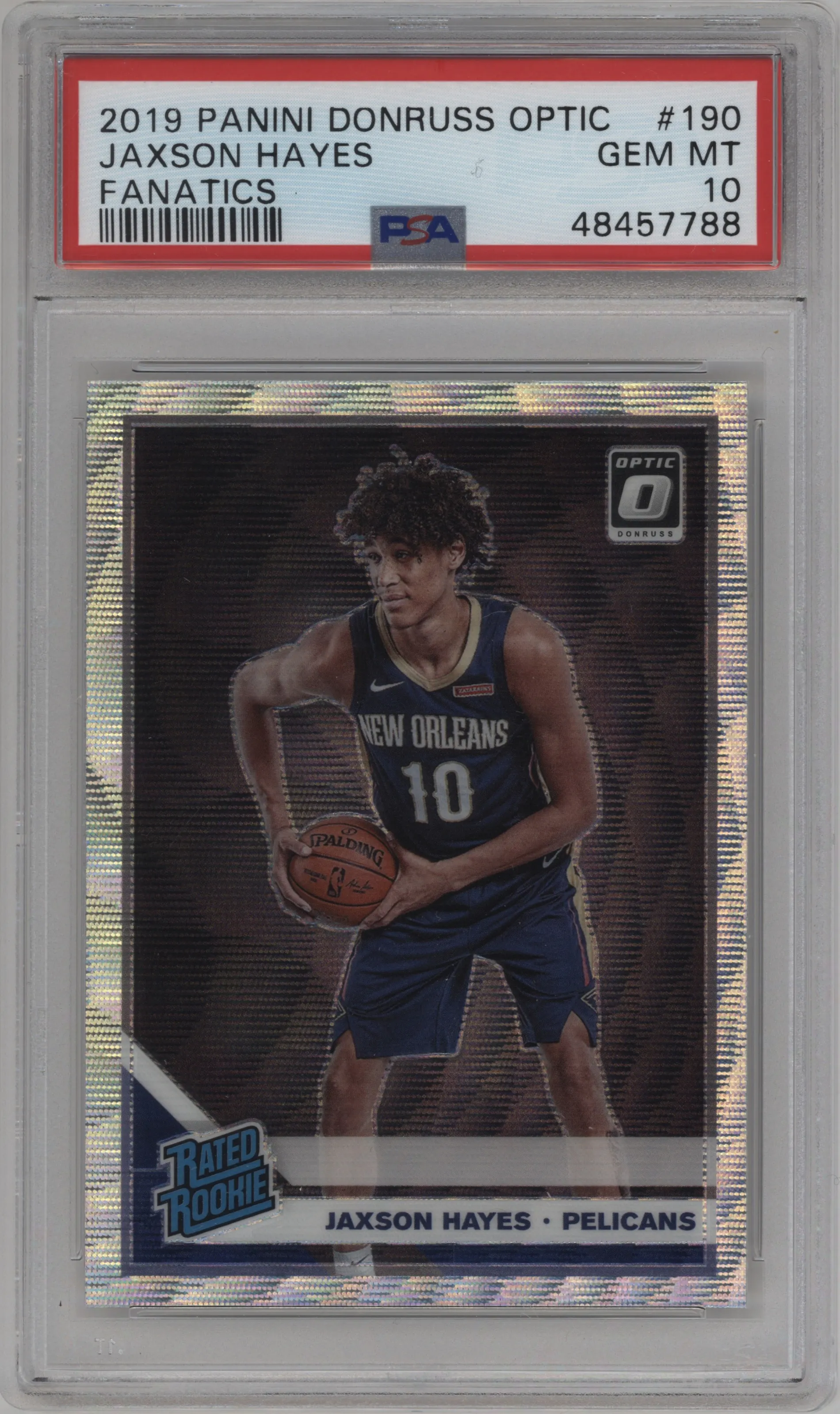 2019 Panini Donruss Optic Rated Rookie Jaxson Hayes Fanatics Box Set PSA 10