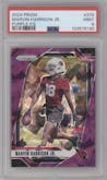 Marvin Harrison Jr. from the 2024 Panini Prizm set featuring a Purple Ice parallel graded by PSA and given an overall grade of 9.