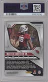 Marvin Harrison Jr. from the 2024 Panini Prizm set featuring a Purple Ice parallel graded by PSA and given an overall grade of 9.