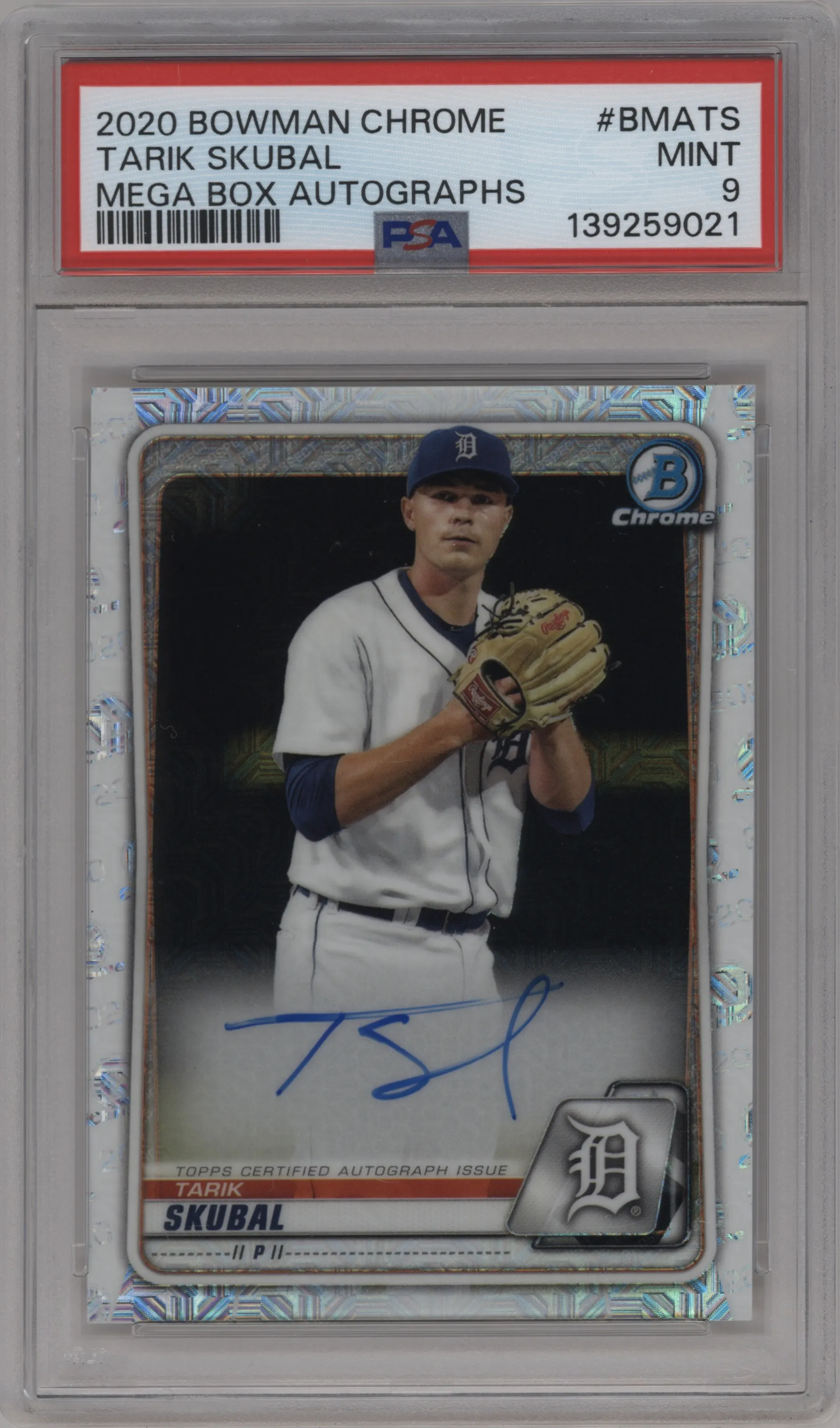 2020 Bowman Mega Box Chrome Auto Tarik Skubal PSA 9