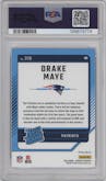 Drake Maye from the 2024 Donruss set featuring a Pink parallel graded by PSA and given an overall grade of 10.