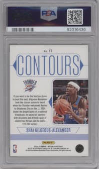 Shai Gilgeous-Alexander from the 2023-24 Panini Recon set graded by PSA and given an overall grade of 9.