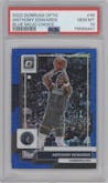 Anthony Edwards from the 2022-23 Panini Donruss Optic  set featuring a Blue Mojo Choice parallel graded by PSA and given an overall grade of 10.