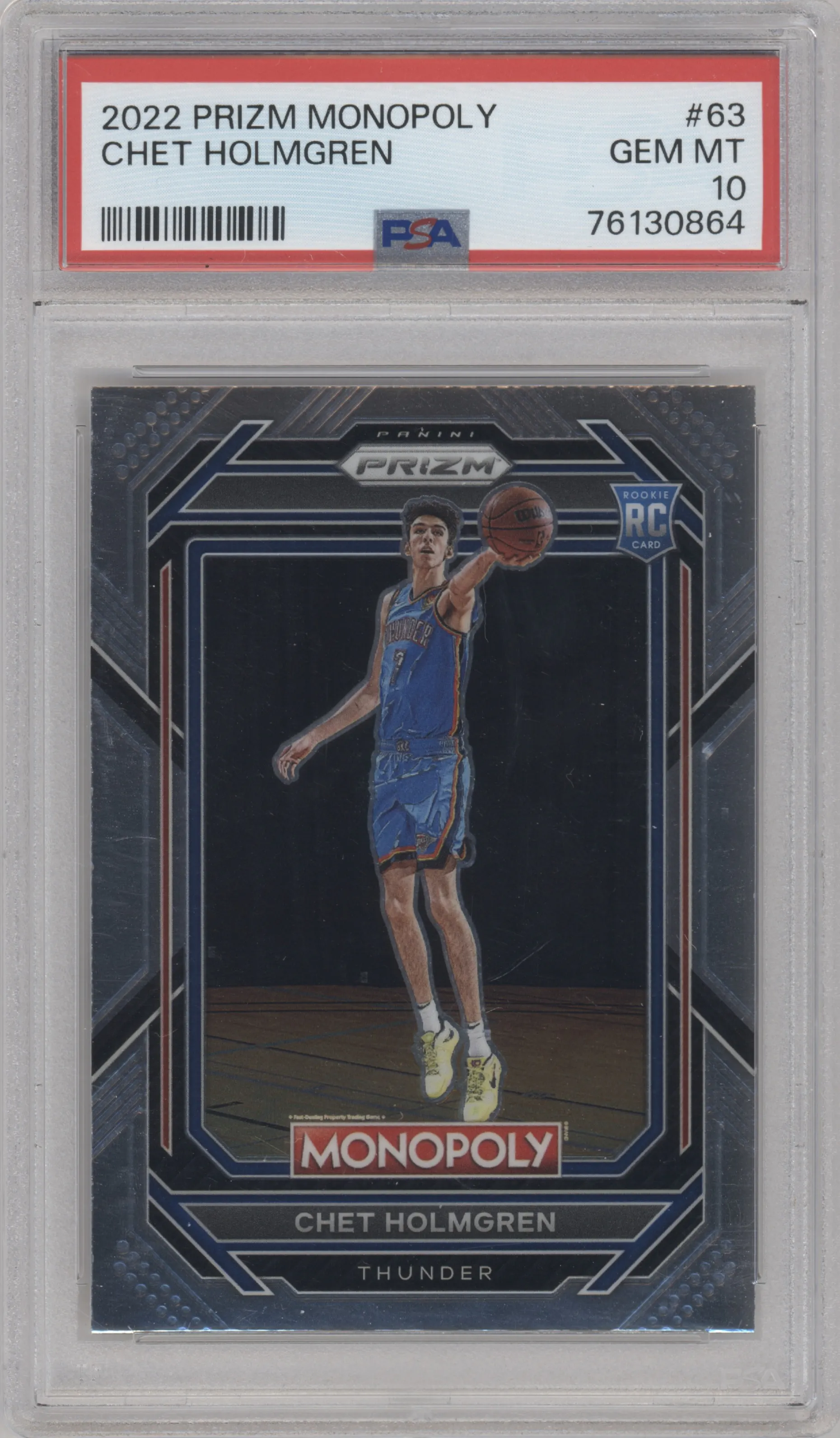 2022 Panini Prizm Monopoly Chet Holmgren #63 PSA 10