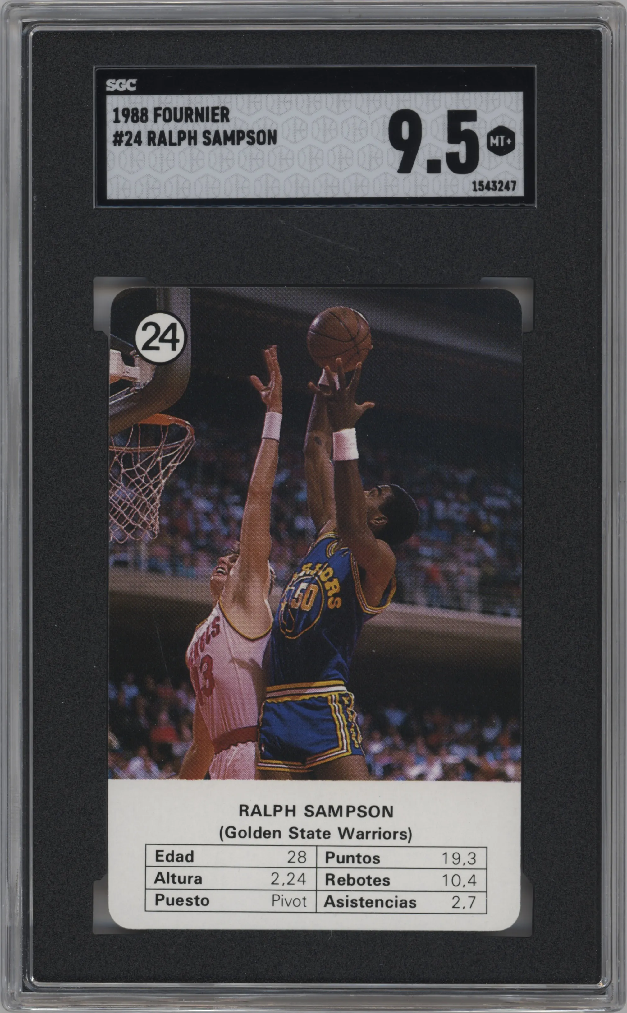 1988 Fournier Estrellas Ralph Sampson #24 SGC 9.5