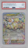 Alolan Exeggutor ex from the 2024 Pokemon SV set graded by PSA and given an overall grade of 9.