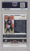 Justin Fields from the 2021 Panini Playbook set featuring a Holo parallel graded by PSA and given an overall grade of 10.