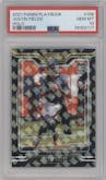 Justin Fields from the 2021 Panini Playbook set featuring a Holo parallel graded by PSA and given an overall grade of 10.