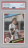 John Elway from the 1984 Topps set graded by PSA and given an overall grade of 8.