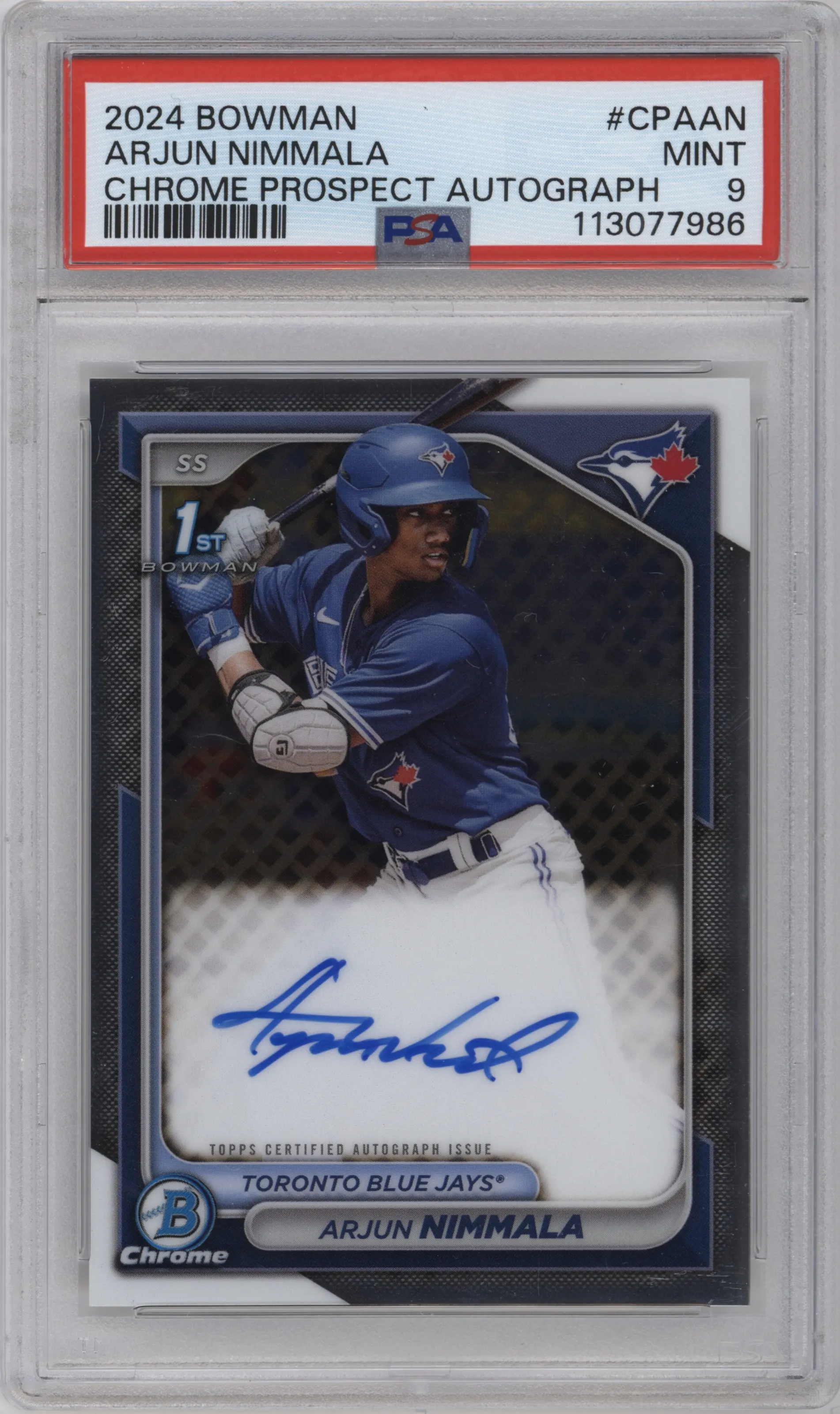 2024 Bowman Chr.Pros.Auto Arjun Nimmala PSA 9