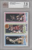 Larry Bird/Julius Erving/Magic Johnson from the 1980-81 Topps set graded by Beckett and given an overall grade of 7.5.