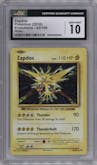 Zapdos from the 2016 Pokemon XY set graded by CSG and given an overall grade of 10.