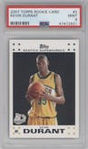 Kevin Durant from the 2007-08 Topps set graded by PSA and given an overall grade of 9.
