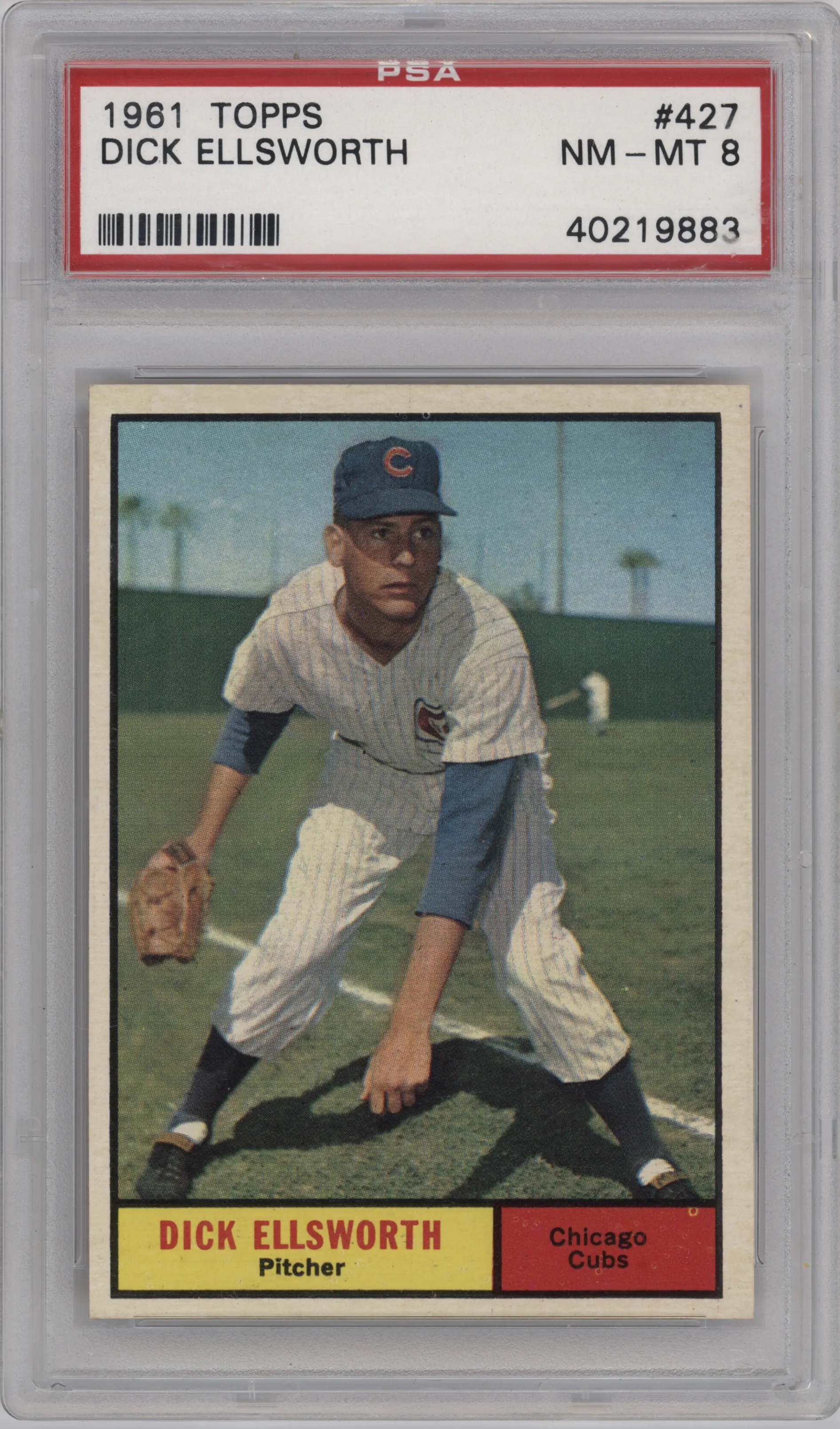 1961 Topps Dick Ellsworth PSA 8