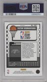 Victor Wembanyama from the 2023-24 Panini Hoops Premium Stock set featuring a Ice parallel graded by PSA and given an overall grade of 9.