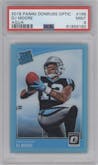 DJ Moore from the 2018 Panini Donruss Optic set featuring a Aqua parallel graded by PSA and given an overall grade of 9.