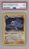 Dark Machamp from the 2000 Pokemon set graded by PSA and given an overall grade of 9.