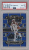 Shai Gilgeous-Alexander  from the 2023-24 Panini Select  set featuring a Blue Prizm parallel graded by PSA and given an overall grade of 10.