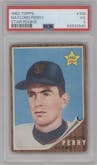 Gaylord Perry from the 1962 Topps set graded by PSA and given an overall grade of 3.