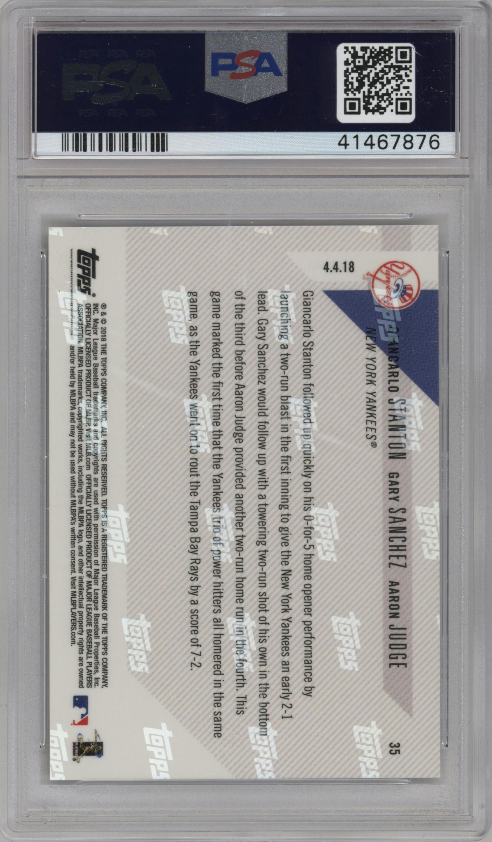 Giancarlo Stanton/Gary Sanchez/Aaron Judge