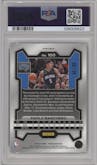 Paolo Banchero from the 2023-24 Panini Prizm set featuring a Choice Red parallel graded by PSA and given an overall grade of 10.