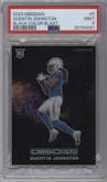 Quentin Johnston from the 2023 Panini Obsidian set graded by PSA and given an overall grade of 9.