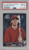 Brandon Marsh from the 2017 Bowman Chrome set graded by PSA and given an overall grade of 10.