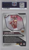 Jayden Daniels from the 2024 Panini Prizm set graded by PSA and given an overall grade of 9.