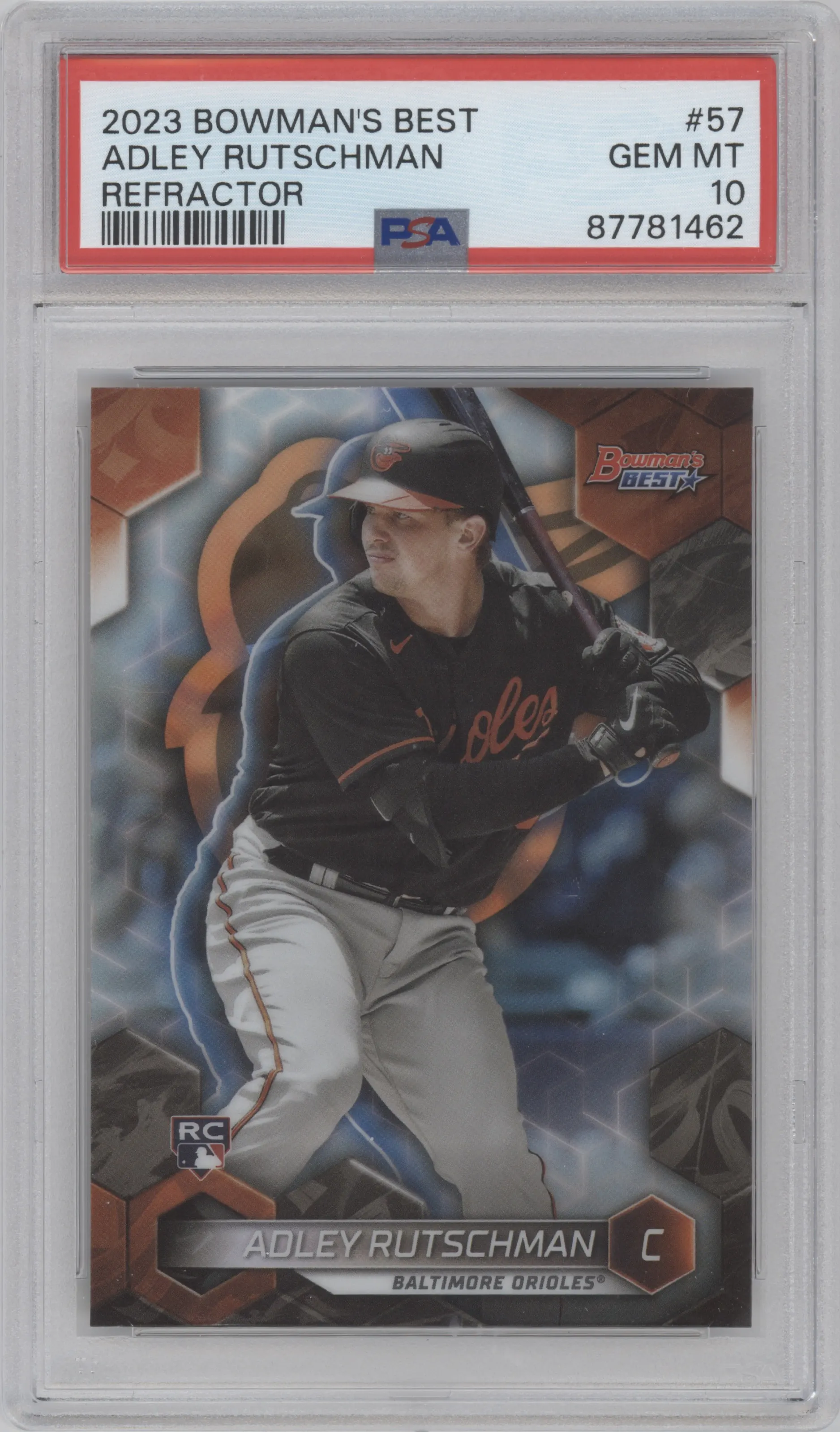 2023 Bowman's Best Adley Rutschman Refractor #57 PSA 10