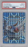 Jahmyr Gibbs from the 2023 Panini Mosaic set featuring a Reactive Blue parallel graded by PSA and given an overall grade of 10.