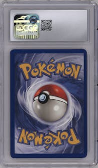 Vaporeon from the 1999 Pokemon set graded by CSG and given an overall grade of 10.