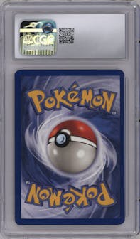 Vaporeon from the 1999 Pokemon set graded by CSG and given an overall grade of 10.