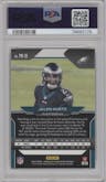 Jalen Hurts from the 2020 Panini Chronicles set graded by PSA and given an overall grade of 10.