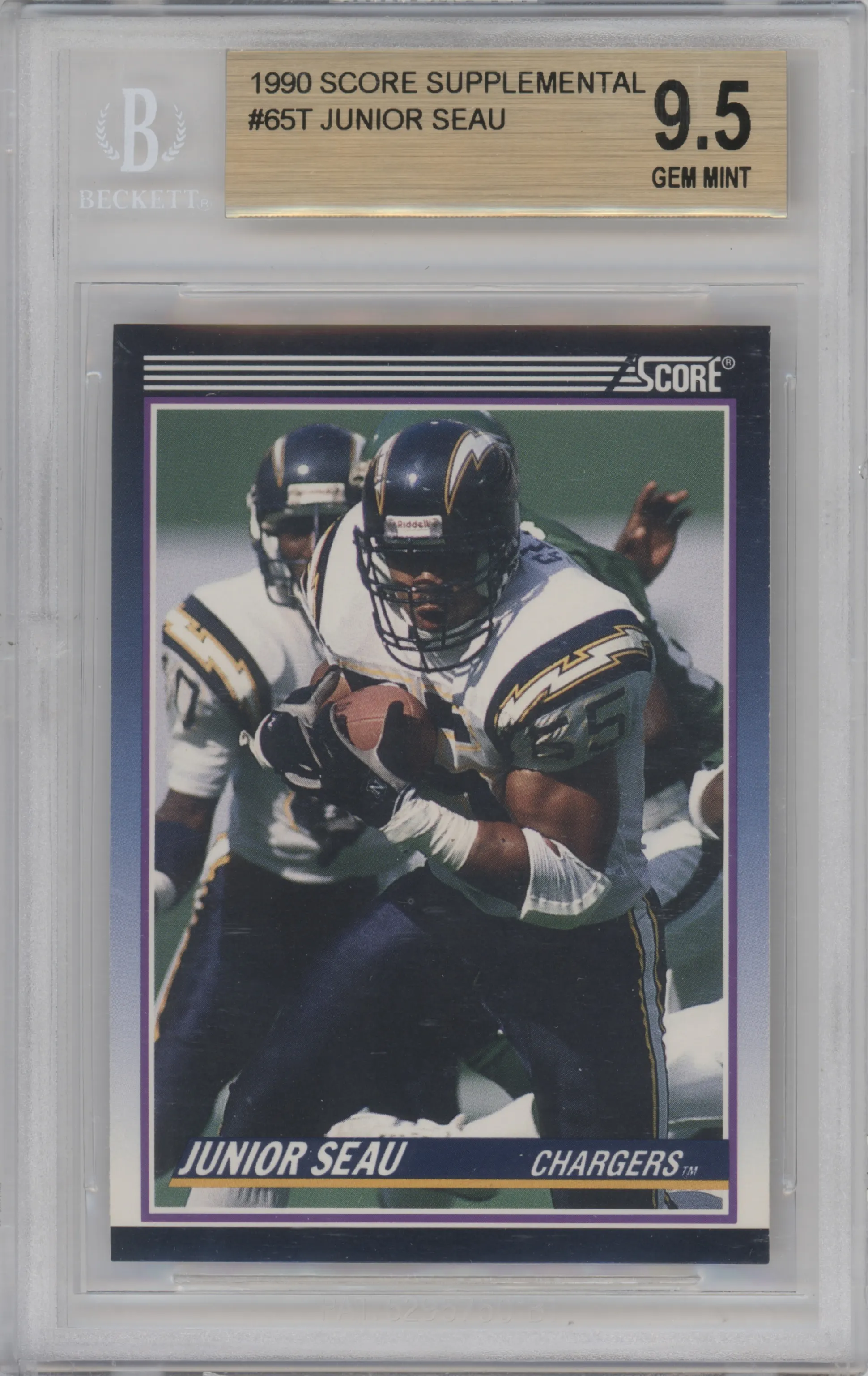1990 Score Supplemental Junior Seau BGS 9.5