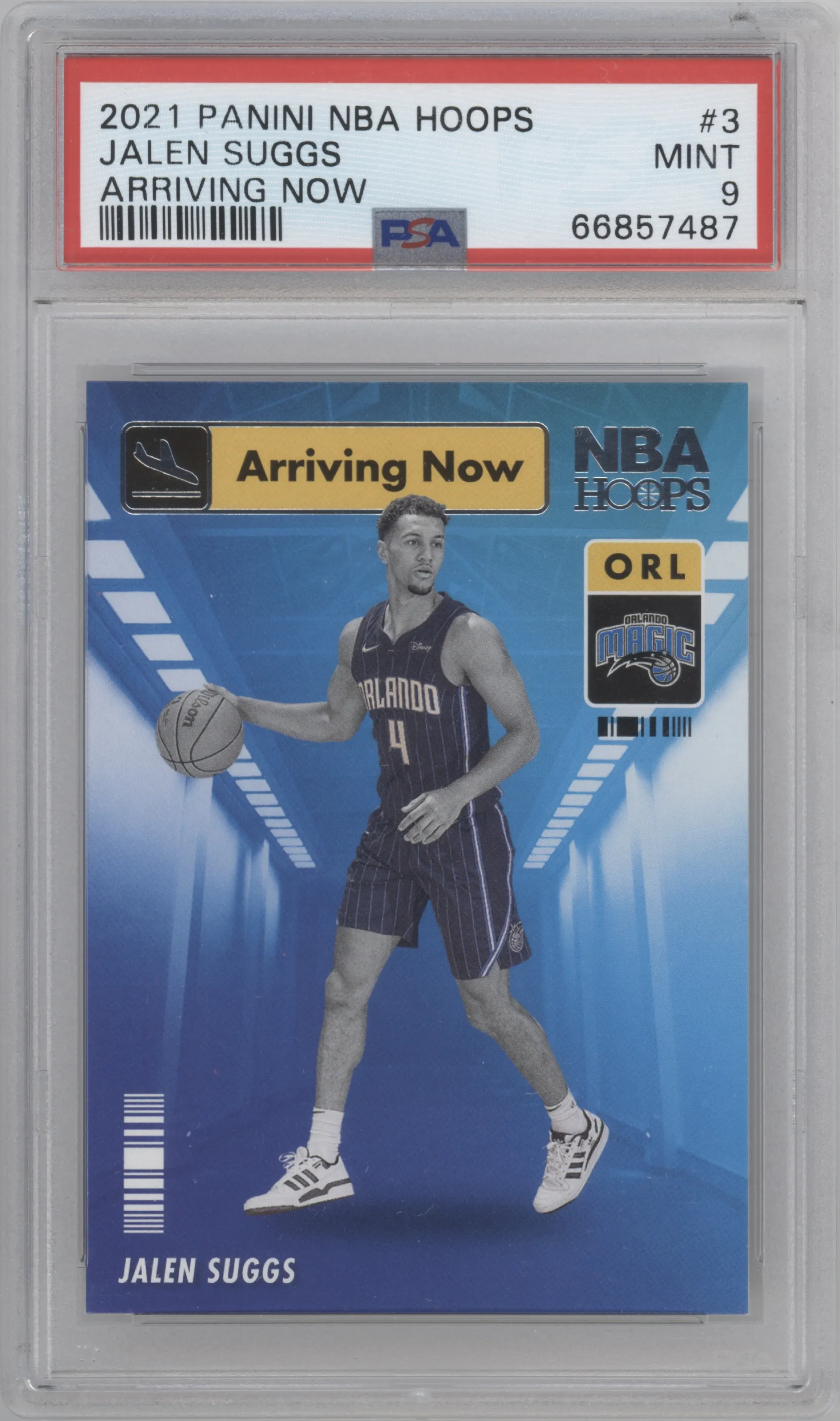 2021 Panini NBA Hoops Arriving Now Jalen Suggs PSA 9