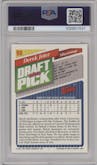 Derek Jeter from the 1993 Topps set graded by PSA and given an overall grade of 9.