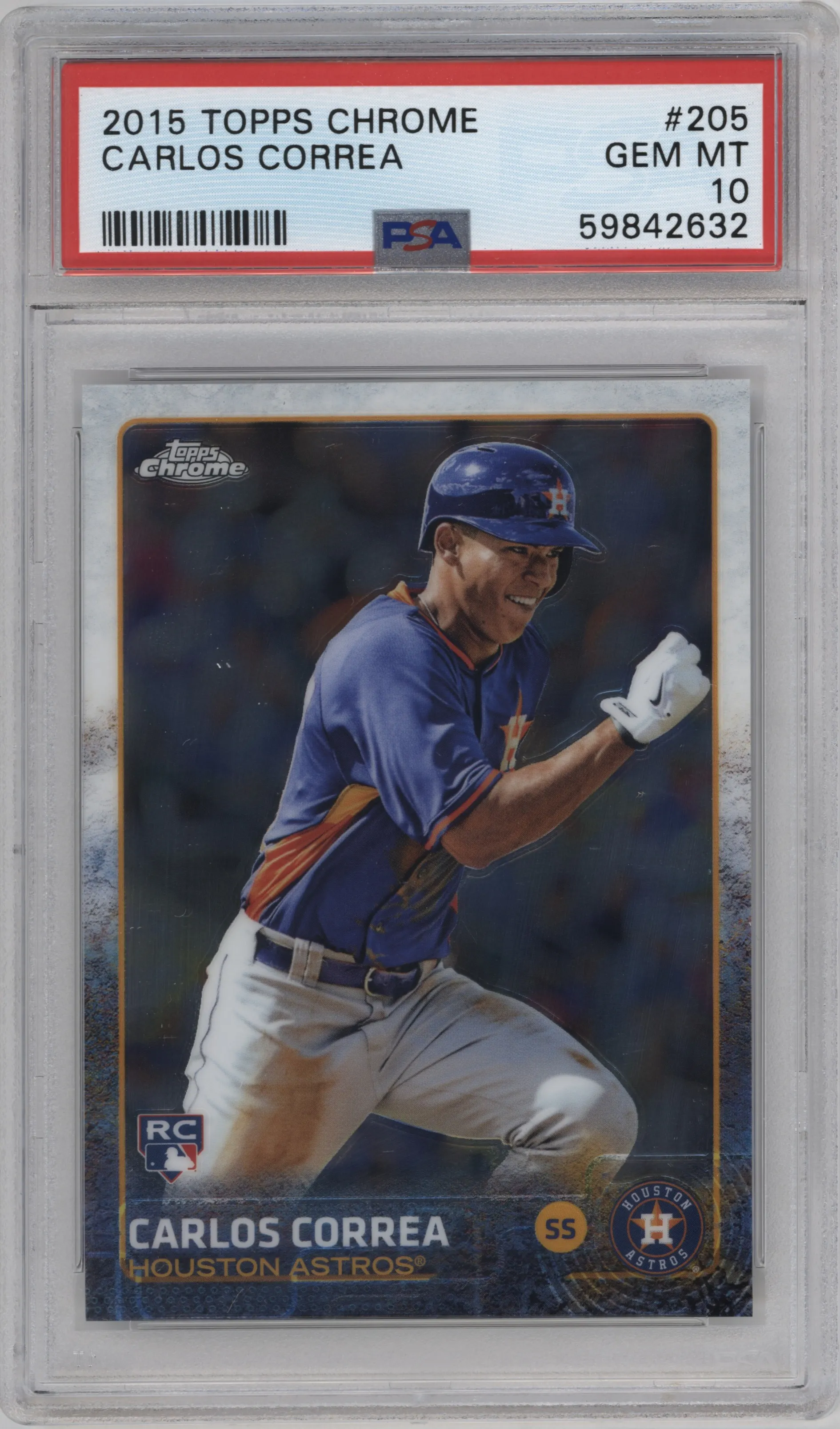 2015 Topps Chrome Carlos Correa PSA 10