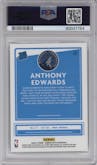 Anthony Edwards from the 2020-21 Panini Donruss Optic set graded by PSA and given an overall grade of 10.
