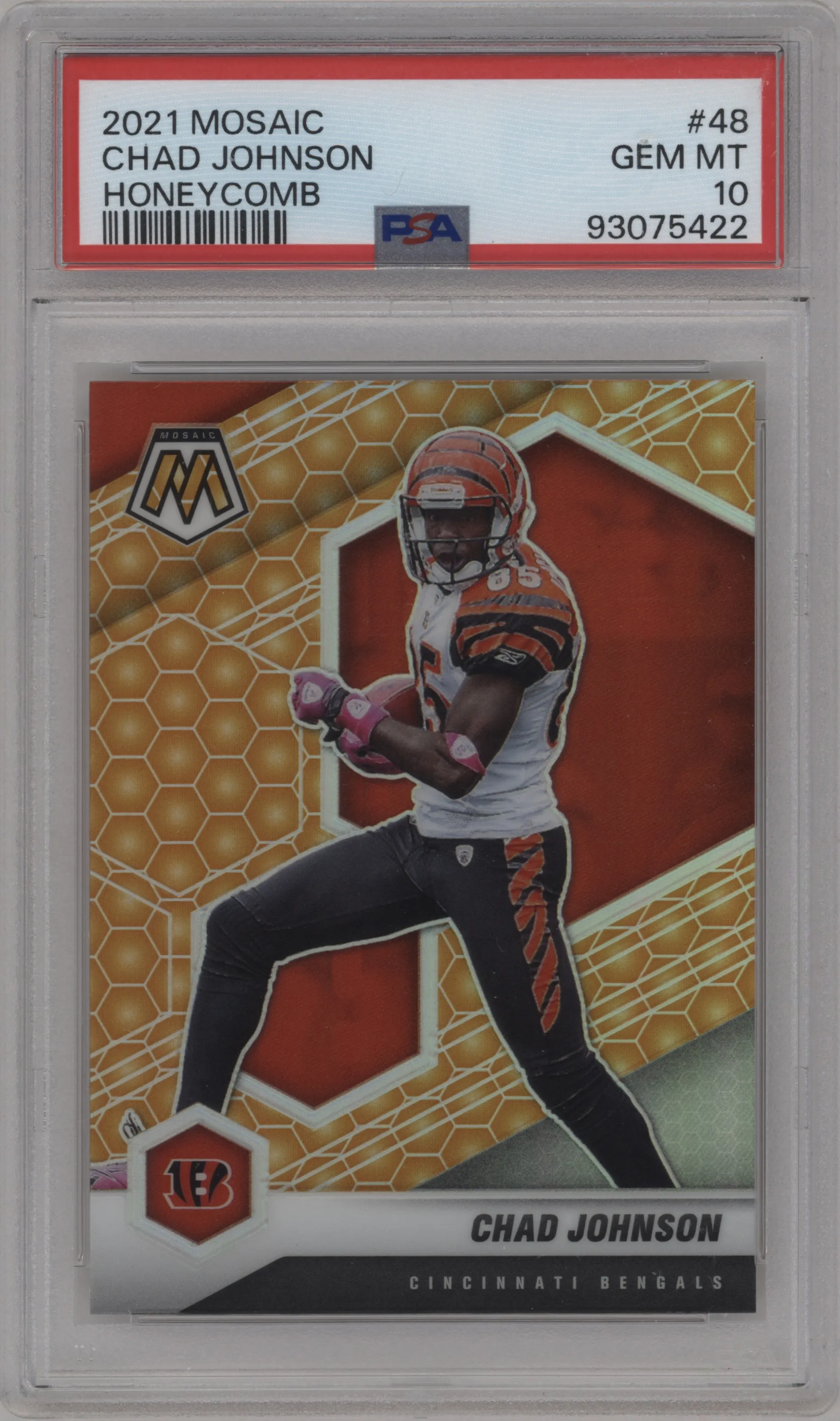 2021 Panini Mosaic Chad Johnson Honeycomb #48 PSA 10