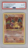 Charizard from the 1999 Pokemon set graded by PSA and given an overall grade of 6.