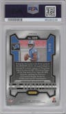 Hendon Hooker from the 2023 Panini Prizm set featuring a Blue Ice parallel graded by PSA and given an overall grade of 9.