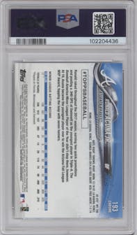 Ronald Acuna Jr. from the 2018 Topps Chrome set graded by PSA and given an overall grade of 10.