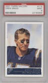 Drew Brees from the 2001 Topps Gallery set graded by PSA and given an overall grade of 9.