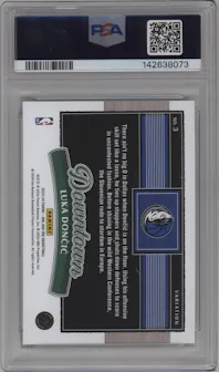 Luka Doncic from the 2023-24 Panini One and One set graded by PSA and given an overall grade of 9.