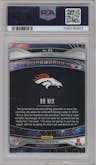 Bo Nix from the 2024 Panini Prizm set featuring a Green Ice parallel graded by PSA and given an overall grade of 10.
