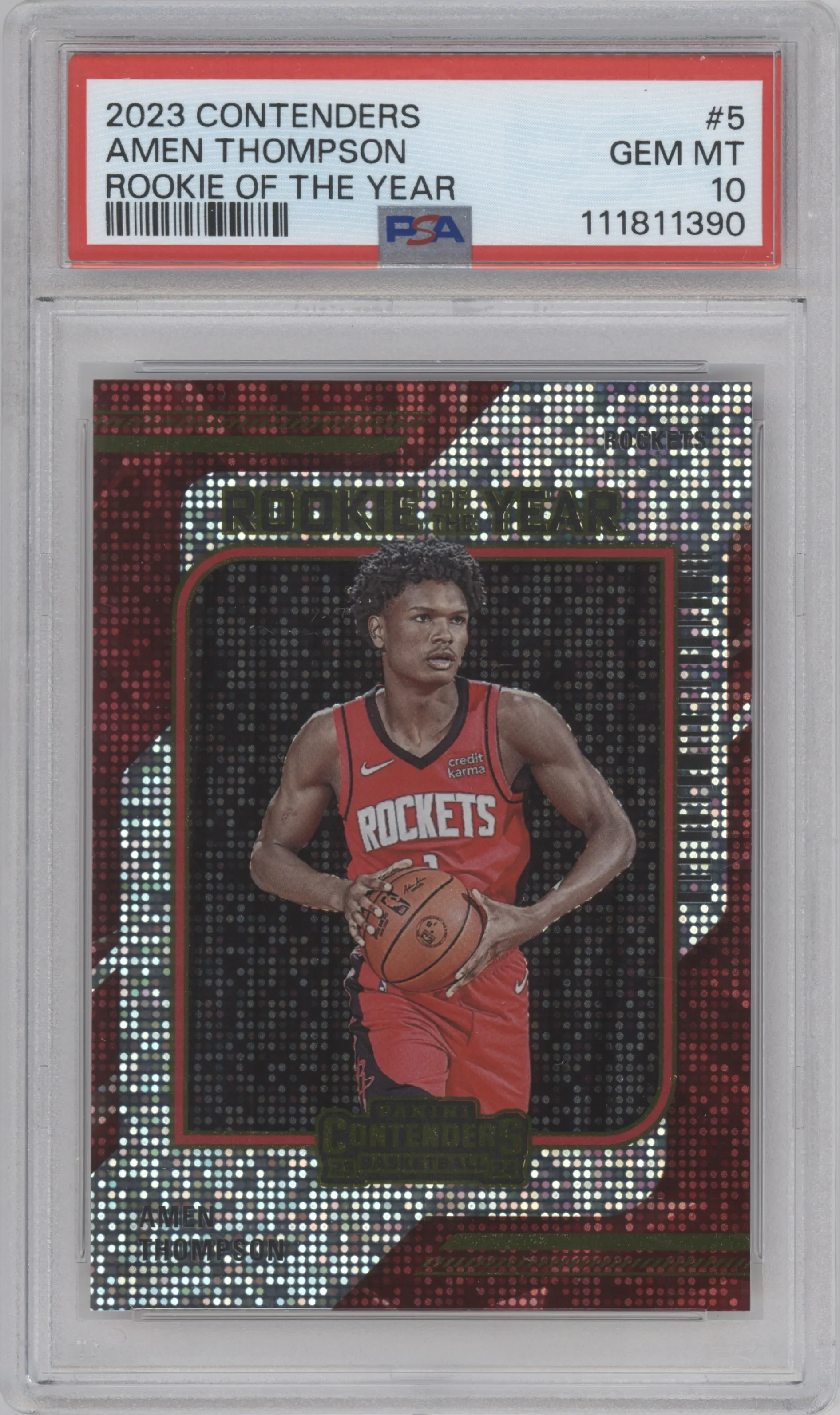2023 Panini Contenders ROTY Amen Thompson #5 PSA 10