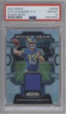 Stetson Bennett IV from the 2023 Panini Prizm set graded by PSA and given an overall grade of 10.