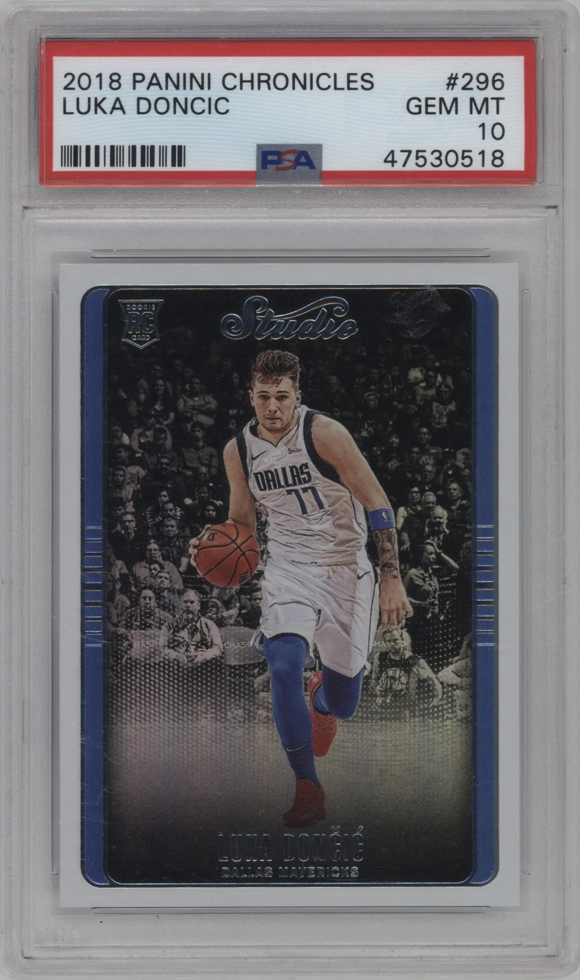 2018 Panini Chronicles Studio Luka Doncic PSA 10
