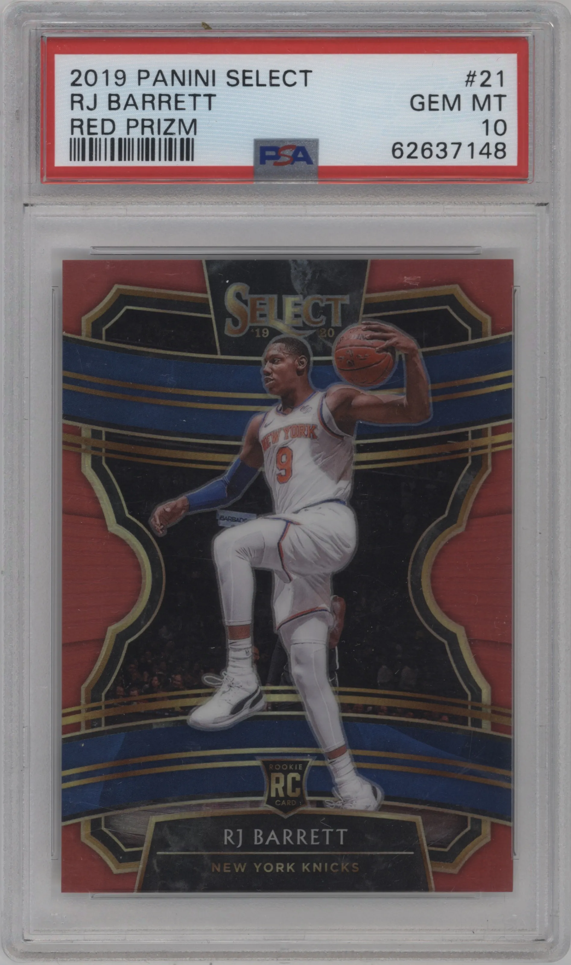 2019 Panini Select RJ Barrett Red Prizm PSA 10